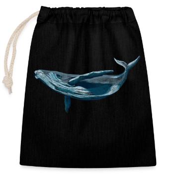 Save the ocean, stop whaling! - Verschließbarer Geschenkbeutel aus Baumwolle (25x30cm) - Schwarz - Vorne