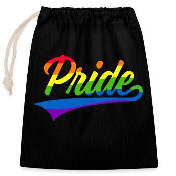 PRIDE LGBT CSD - Sac cadeau en coton avec cordon (25 x 30 cm) - noir - Devant