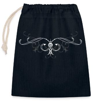 Ornement de bijoux Décoration de diamants - Sac cadeau en coton avec cordon (25 x 30 cm) - bleu marine - Devant