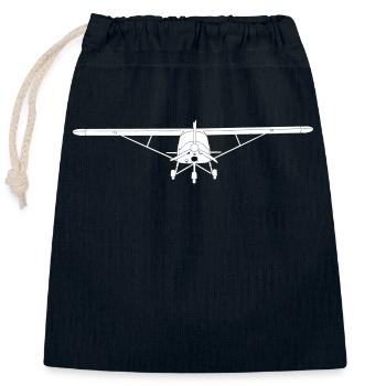 Flugzeug Pilot Flieger Ultraleichtflugzeug UL c42 - Verschließbarer Geschenkbeutel aus Baumwolle (25x30cm) - Navy - Vorne