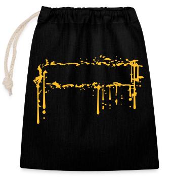 Urine Dirt Frame - Closable cotton gift bag (25x30cm) - black - Front