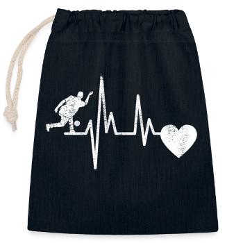 Bowling Cone Bowler Gift Bowling Ball Bowling - Closable cotton gift bag (25x30cm) - navy - Front