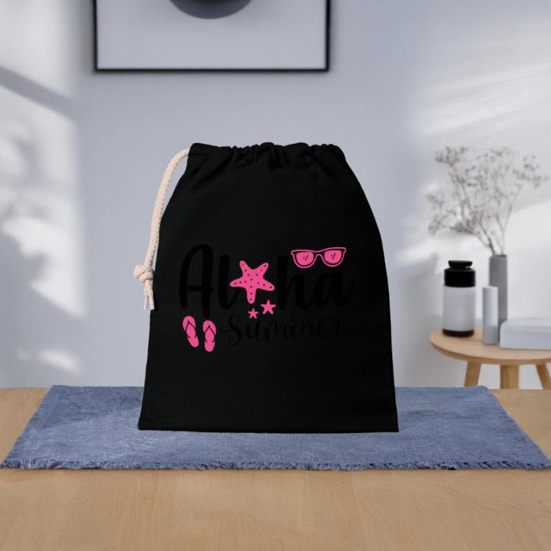 Aloha Summer Closable cotton gift bag (25x30cm)