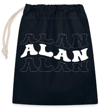 Funny Alan Groovy 4 Männer Frauen Cool Alan Tie Dye - Verschließbarer Geschenkbeutel aus Baumwolle (25x30cm) - Navy - Vorne