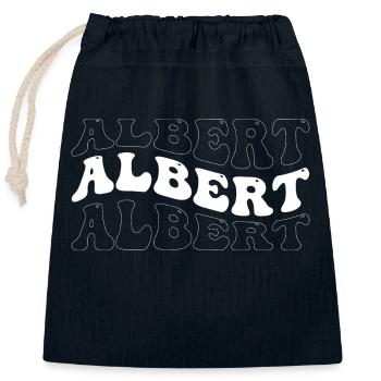 Funny Albert Groovy 4 Männer Damen Cool Albert Tie - Verschließbarer Geschenkbeutel aus Baumwolle (25x30cm) - Navy - Vorne