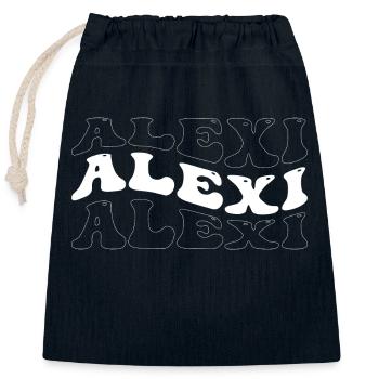 Funny Alexi Groovy 4 Männer Damen Cool Alexi Tie Dye - Verschließbarer Geschenkbeutel aus Baumwolle (25x30cm) - Navy - Vorne