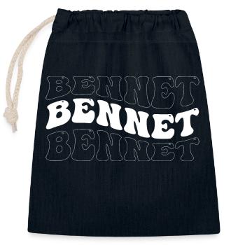 Funny Bennet Groovy 4 Männer Frauen Coole Bennet Krawatte - Verschließbarer Geschenkbeutel aus Baumwolle (25x30cm) - Navy - Vorne