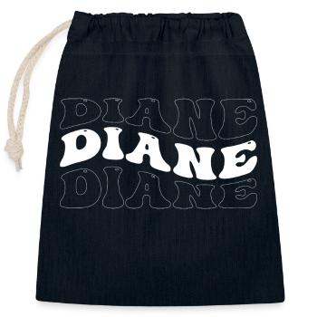 Drôle Diane Groovy 4 Hommes Femmes Cool Diane Tie Dye - Sac cadeau en coton avec cordon (25 x 30 cm) - bleu marine - Devant