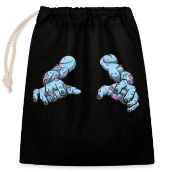 Zombie Arms - Closable cotton gift bag (25x30cm) - black - Front