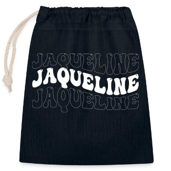 Drôle Jaqueline Groovy 4 Hommes Femmes Cool Jaqueline - Sac cadeau en coton avec cordon (25 x 30 cm) - bleu marine - Devant