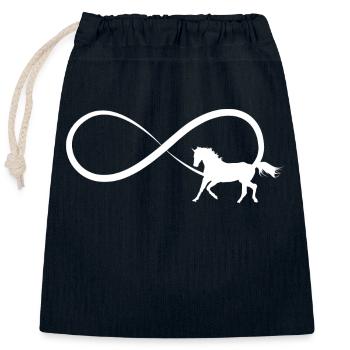 J’aime mon cheval Sport équestre Amour du cheval - Sac cadeau en coton avec cordon (25 x 30 cm) - bleu marine - Devant