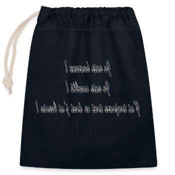 Affirmations positives homme v1 - Sac cadeau en coton avec cordon (25 x 30 cm) - bleu marine - Devant