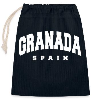 Grenade - Sac cadeau en coton avec cordon (25 x 30 cm) - bleu marine - Devant