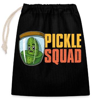 Cucumbers Healthy Food Vegan Pickles - Closable cotton gift bag (25x30cm) - black - Front