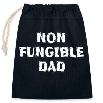 NFT Non Fungible Dad Father - Verschließbarer Geschenkbeutel aus Baumwolle (25x30cm) - Navy - Vorne