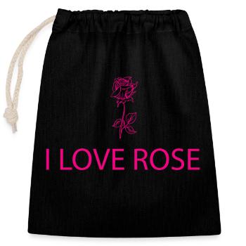 Flower Flower Plant - Sac cadeau en coton avec cordon (25 x 30 cm) - noir - Devant