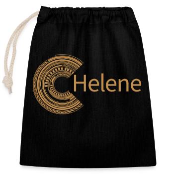 Für Helene - Verschließbarer Geschenkbeutel aus Baumwolle (25x30cm) - Schwarz - Vorne