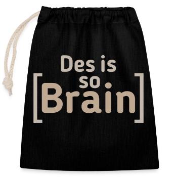 Dicton sur le langage des jeunes - Sac cadeau en coton avec cordon (25 x 30 cm) - noir - Devant