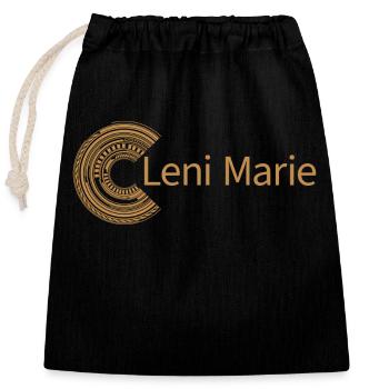Für Leni Marie - Verschließbarer Geschenkbeutel aus Baumwolle (25x30cm) - Schwarz - Vorne