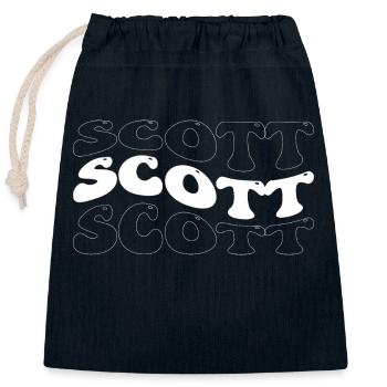 Lustig Scott Groovy 4 Männer Frauen Cool Scott Batikfarbe - Verschließbarer Geschenkbeutel aus Baumwolle (25x30cm) - Navy - Vorne