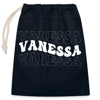 Funny Vanessa Groovy 4 Men Women Cool Vanessa Tie - Closable cotton gift bag (25x30cm) - navy - Front