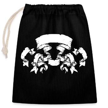 Bannière d’élément de bijoux >> Vectorgraphic - Sac cadeau en coton avec cordon (25 x 30 cm) - noir - Devant