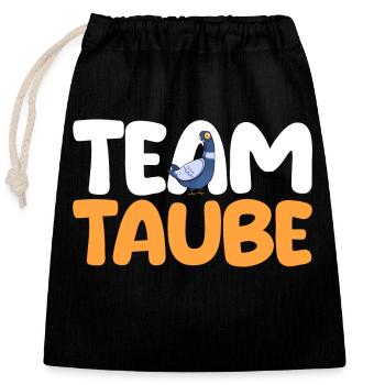 Taubenzüchter Brieftaube Tauben - Verschließbarer Geschenkbeutel aus Baumwolle (25x30cm) - Schwarz - Vorne