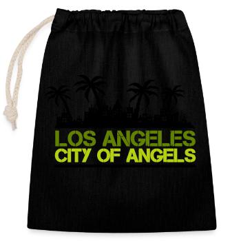 los angeles skyline - Verschließbarer Geschenkbeutel aus Baumwolle (25x30cm) - Schwarz - Vorne
