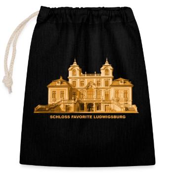 Château de Ludwigsburg Favori Bade-Wurtemberg - Sac cadeau en coton avec cordon (25 x 30 cm) - noir - Devant