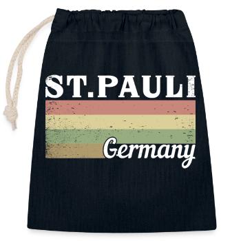 Sankt Pauli Moin German Norddialekt Hamburg - Closable cotton gift bag (25x30cm) - navy - Front