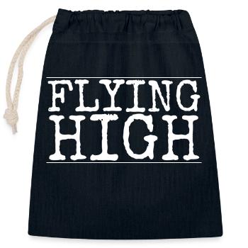 birthday graceful flight bday sayings funny - Closable cotton gift bag (25x30cm) - navy - Front