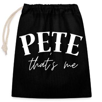 Pete Peter - Closable cotton gift bag (25x30cm) - black - Front