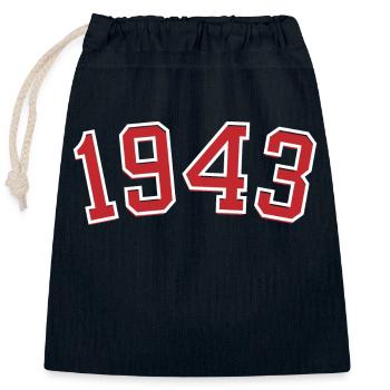 Jahrgang Sport 1943 - Verschließbarer Geschenkbeutel aus Baumwolle (25x30cm) - Navy - Vorne