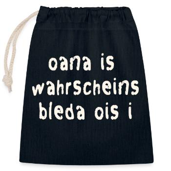Lustiger Bayerischer Spruch - Verschließbarer Geschenkbeutel aus Baumwolle (25x30cm) - Navy - Vorne