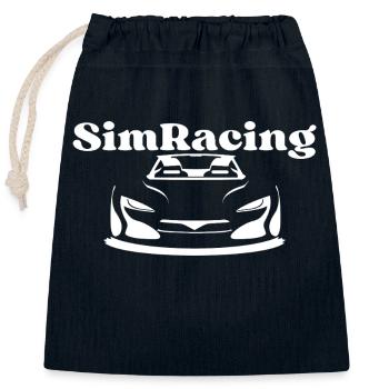 SimRacing Car Simulation Motorsport - Verschließbarer Geschenkbeutel aus Baumwolle (25x30cm) - Navy - Vorne