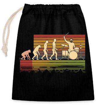 Batteur Evolution Drums - Sac cadeau en coton avec cordon (25 x 30 cm) - noir - Devant