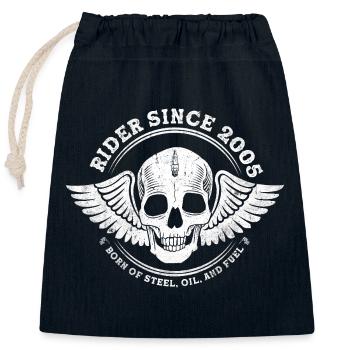 Fahrer seit 2005 - 20 Jahre Road & Steel - Verschließbarer Geschenkbeutel aus Baumwolle (25x30cm) - Navy - Vorne