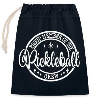 Proud Pickleball Crew Emblem Sport Geschenk - Verschließbarer Geschenkbeutel aus Baumwolle (25x30cm) - Navy - Vorne