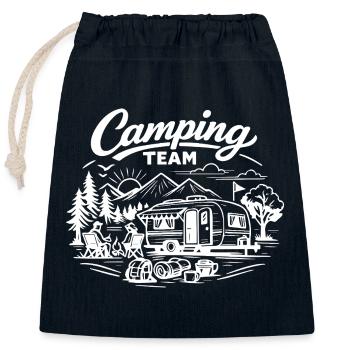Camping Team Wagen  - Verschließbarer Geschenkbeutel aus Baumwolle (25x30cm) - Navy - Vorne