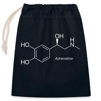 Adrenalin Molekül - weiß mit Namen - Verschließbarer Geschenkbeutel aus Baumwolle (25x30cm) - Navy - Vorne