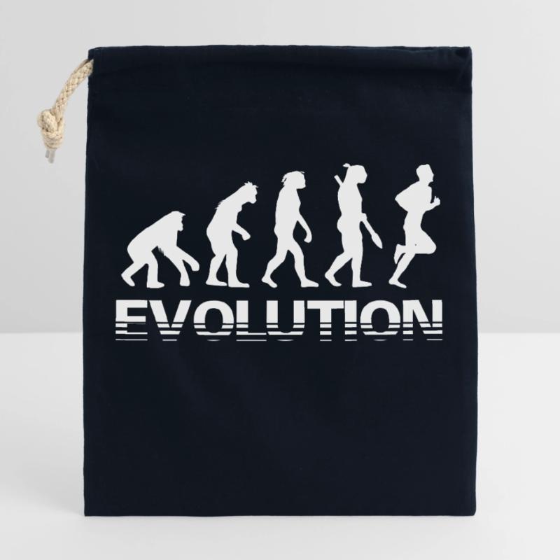 Running Evolution History Jogging Closable cotton gift bag (25x30cm)