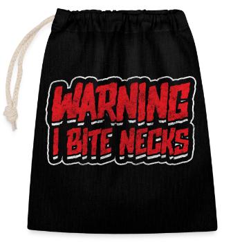 Vampire Horreur Bat - Sac cadeau en coton avec cordon (25 x 30 cm) - noir - Devant