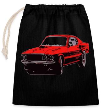 Auto - Verschließbarer Geschenkbeutel aus Baumwolle (25x30cm) - Schwarz - Vorne