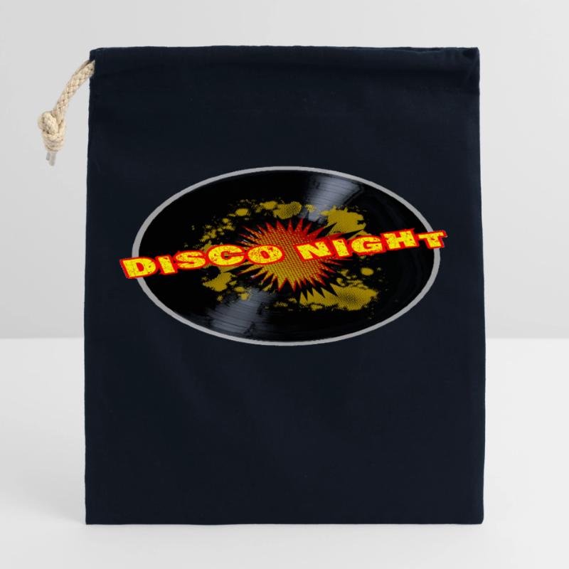 Disco Night Exploding Long Playing Record Closable cotton gift bag (25x30cm)