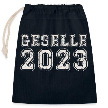 Geselle 2023 Gesellenprüfung - Verschließbarer Geschenkbeutel aus Baumwolle (25x30cm) - Navy - Vorne