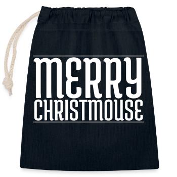 santa statement cute present contrastcoffeemug fun - Verschließbarer Geschenkbeutel aus Baumwolle (25x30cm) - Navy - Vorne