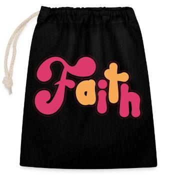 Faith 2023 BEST QUOTES - Sac cadeau en coton avec cordon (25 x 30 cm) - noir - Devant