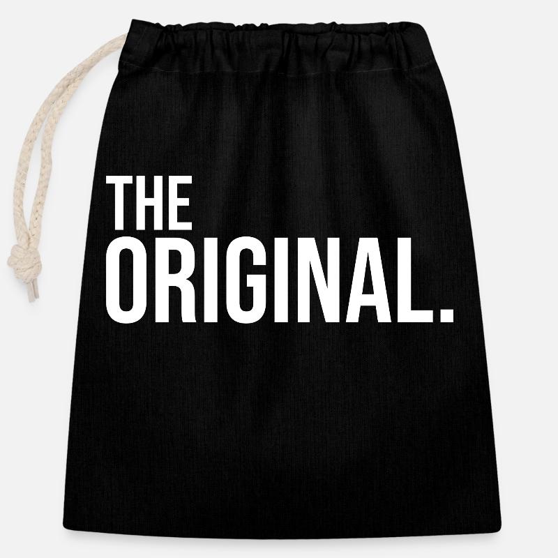L’original - Sac cadeau en coton avec cordon (25 x 30 cm) - noir