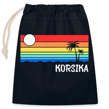 Korsika Urlaub Corsica Corse Idee - Verschließbarer Geschenkbeutel aus Baumwolle (25x30cm) - Navy - Vorne