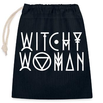 Witchy woman - Mystery - Verschließbarer Geschenkbeutel aus Baumwolle (25x30cm) - Navy - Vorne